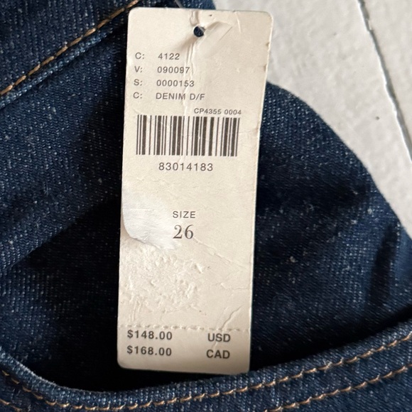 Anthropologie NWT PILCRO Dark Blue Flare Jeans 26 - Picture 2 of 6